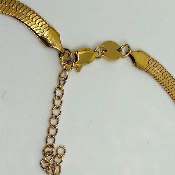 Jennifer Zeuner Gold Herringbone Necklace 14”-16” - Picture 7 of 12